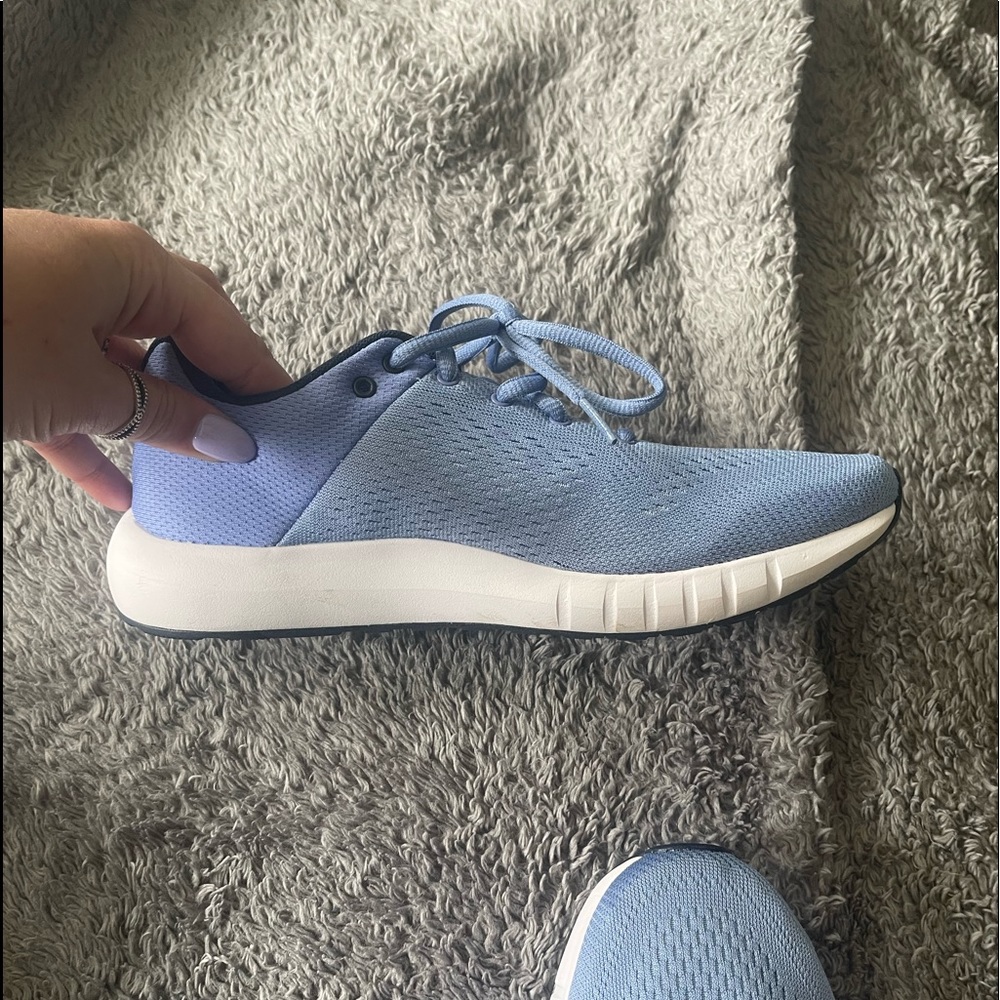 Light blue under armor womens shoe
